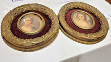 2 Vintage Palestic Creation Wall Miniatures Of 18th Century Ladies picture