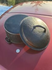 Neat Old Hammered Cast Iron Dutch Oven☆Antique Usa KITCHEN IRONWARE Pot Wagner picture