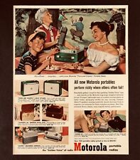 1952 Motorola Portable Radios Advertisement Family Picnic Baseball Vtg Print AD picture