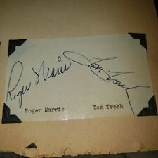 Roger Marris - Tom Tresh Vintage Notecard Autographs picture