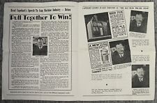 1941 Vtg Anti Homer Capehart Indiana Senator Slot Coin Machine Campaign Ad picture