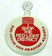 VTG Fold Over Button Shop The Red Light District Red Onion Saloon Skagway Alaska picture