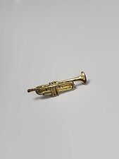 Trumpet Lapel Pin Gold Color Metal  picture