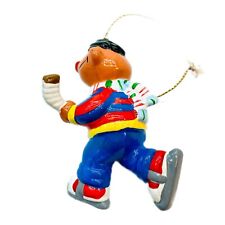 Vintage Ice Skating Ernie Christmas Ornament SESAME STREET MUPPETS Taiwan picture
