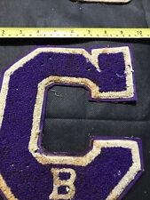 Vintage Varsity Letter C Purple And Gray1950 picture