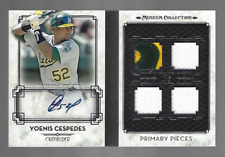 Yoenis Cespedes 2014 Topps Museum Collection Primary Pieces Quad Relic Auto 7/10 picture