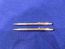 Pre-1999 Cross Classic Century Ballpoint Pen Pencil Set, Stainless Steel L5.24 picture