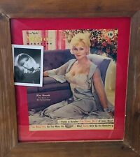 Kim Novak Signed Print and Framed 1962 New York Mirror Magazine Cover picture
