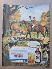 Vintage 1946 Print Ad Advertisement Hunter Whiskey Fox Hunt Time Patience Skill picture