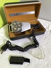 Vintage Norelco Tripleheader VIP Rotary Electric Razor Shaver Mens With Case  picture