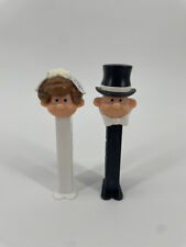 PEZ Brunette Bride and Groom Dispensers Wedding Cake topper 5.9 Hungary Slovenia picture