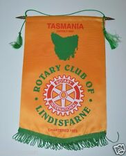WOW Vintage Lindisfarne Austraila Tasmania Rotary International Club Banner RARE picture