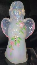 Gorgeous Iridescent Fenton  Hand Painted Signed Angel Figurine picture