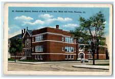 c1920's St. Patricks School Sisters Of Holy Cross Danville Illinois IL Postcard picture