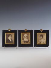 Set of 3 Antique Acorn Miniatures with Original Photographs picture