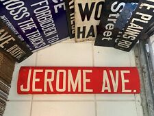 NYC BUS ROLL SIGN BRONX WEST FARMS JEROME AVENUE RACETRACK YANKEE STADIUM DEEGAN picture
