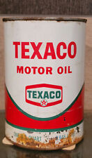 1960s TEXACO 1 QUART MOTOR OIL TIN CAN picture