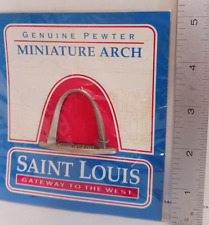 Vintage collectible 1994 St Louis Pewter Miniature Arch Souvenir NEW picture