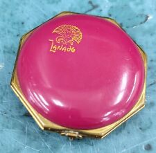 Rare Vintage France Pink With Gold Trim Lanadu Compact Miniature Make Up Case picture