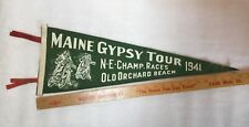 Maine GYPSY TOUR 1941 Motorcycle Felt Pennant Souvenir Old Orchard Beach picture