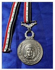 Iraq-Vintage Iraqi Saddam Hussein’s Large Sport Medal W/ Iraqi Flag Ribbon picture