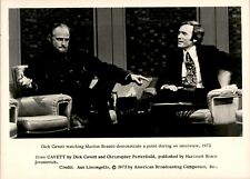 LG910 1973 Original Photo DICK CAVETT Interviewing Godfather Actor MARLON BRANDO picture