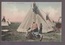 Chinook MONTANA c1910 INDIAN GAME Village Teepee INDIANS Tribe Camp  picture