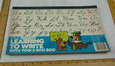 1978 Yogi Bear & Boo Boo Learning to Write booklet of pages penmanship filled in picture