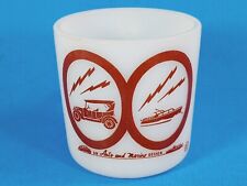 Vintage Federal Dura White Glass Heat Proof Mug. An Auto and Marine Design. Rare picture