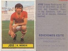 JOSE LOPEZ RODRIGUEZ # SPANA REAL MURCIA CARD THIS LEAGUE 1975 picture