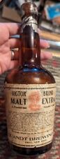 Antique Quandt Brewing Co. Troy NY Vigor Brand Malt Extract Brown Bottle RARE picture