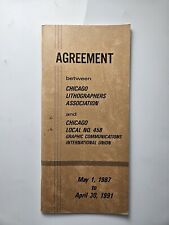 1987 Agreement Between Chicago Lithographers Association & Chicago Local No 458 picture