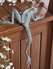 Froggy Long Leg Frog Climbing Shelf Sitter Longlegs Garden Sculpture ~ SPI Home picture