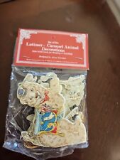 Carousel Animal by Alyse Newman Gold Stamped Die Cut, 6 VTG From 1986 Merrimack picture