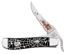 Case XX Russlock Happy Halloween Black Delrin 10623 Stainless Steel Pocket Knife picture