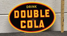 Drink Double Cola Metal Sign Beverage Diner Soda Pop Bottle Can Station Fountian picture