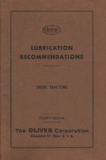 VINTAGE CLETRAC DIESEL TRACTORS LUBRICATION RECOMMENDATIONS BOOK 1945 picture
