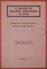 1948 Review of Railway Operations #78 Stats 39-47 Butler University Copy C347 picture