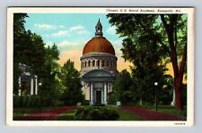 Annapolis MD-Maryland, U.S. Naval Academy Chapel, Antique Vintage Postcard picture