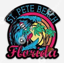 St. Pete Beach MAGNET - Skull Florida Surfing Skating MAGNET beach island ocean picture