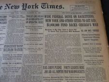 1930 NOVEMBER 21 NEW YORK TIMES - $5,000,000 FUND BACKS CHICAGO'S WAR - NT 6334 picture