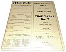 JUNE 1971 ATSF SANTA FE PLAINS DIVISION EMPLOYEE TIMETABLE #7 picture