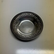 Wallace 4233  Candy Bon Bon Dish Trinket Silverplate 6 inches dia. 1 inch picture