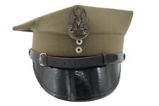 Authentic Polish Army Rogatywka Peaked Cap Khaki Parade Dress Uniform Hat Visor picture