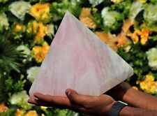 Huge 185MM Natural Rose Quartz Natural Healing Metaphysical Chakra Pyramid Point picture
