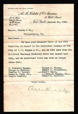 1899 A M Kidder Bankers - J P Morgan Jr -  FINANCIAL - EX RARE  Letter Head Bill picture