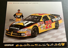2003 Ward Burton #22 CAT Caterpillar Dodge Intrepid - NASCAR Hero Card Handout picture