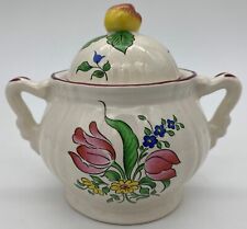 Luneville Old Strasbourg Sugar Bowl & Lid Characteristic L picture