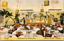 Linen Postcard Curry's Restaurant 7433 Collins Avenue in Miami Beach, Florida picture