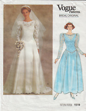Vogue Bridal Original 1519 ©1985 Misses and Petite Bridal Gown, Size 12, FF picture